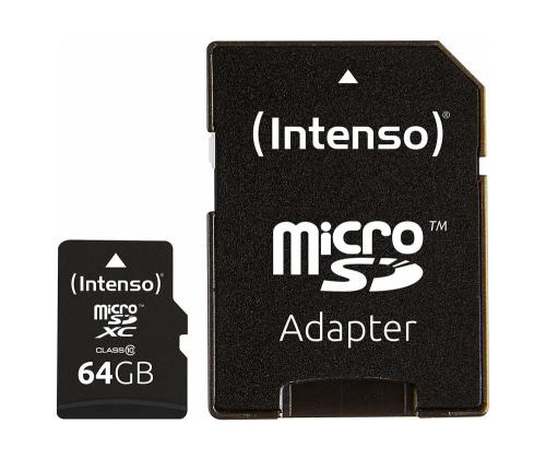 MEMORY MICRO SDXC 64GB C10/W/ADAPTER 3413490 INTENSO