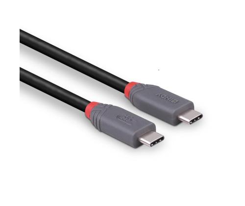 CABLE USB4 240W TYPE C 0.8M/40GBPS ANTHRA LINE 36956 LINDY
