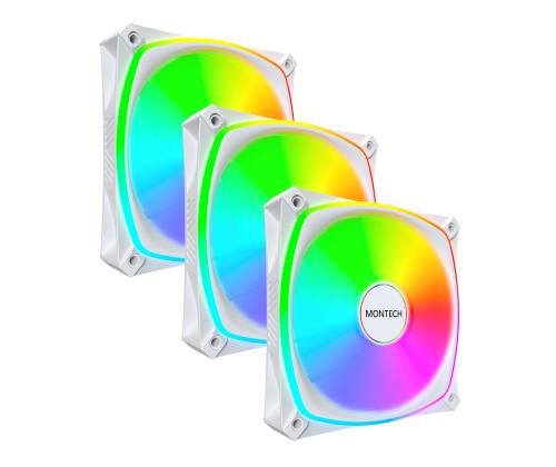 CASE FAN 120MM/RX120 PRO WHITE 3 IN 1 MONTECH