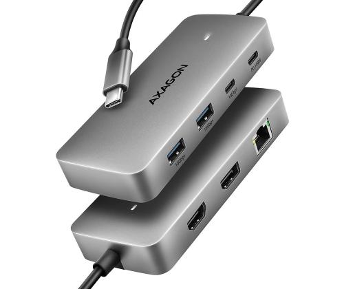 I/O HUB USB-C 3P HDMI DP/0.15M HMC-CUB83X2 AXAGON