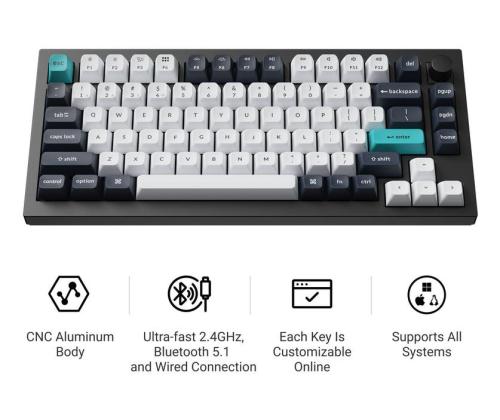 KEYBOARD WRL Q1 MAX RGB/CARBON BLACK Q1M-M4 KEYCHRON