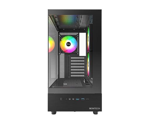 Case MONTECH XR MidiTower Not included ATX MicroATX MiniITX Colour Black XR(B)