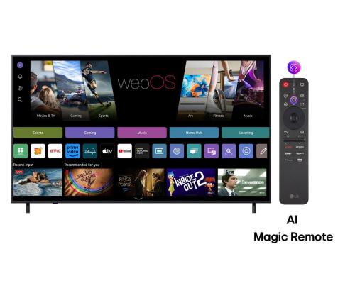 TV Set LG 86" 4K/Smart 3840x2160 Wireless LAN Bluetooth webOS Black 86QNED82A3B