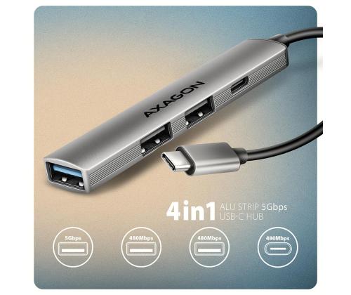 I/O HUB USB3.2 4PORT/0.12M HUE-STC AXAGON