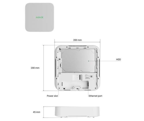 NET VIDEO RECORDER 8CH/WHITE 70936 AJAX