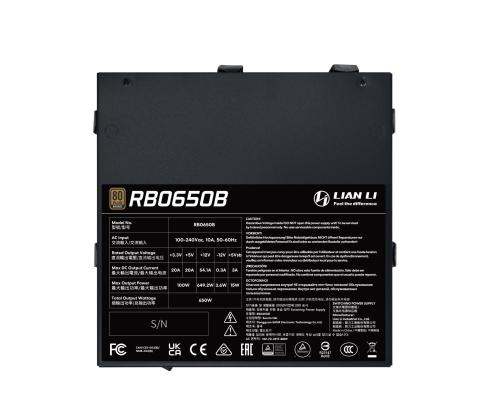 Power Supply LIAN LI RB PSU ATX 100 - 240 V 650 W G9P.RB0650B.B000.EU