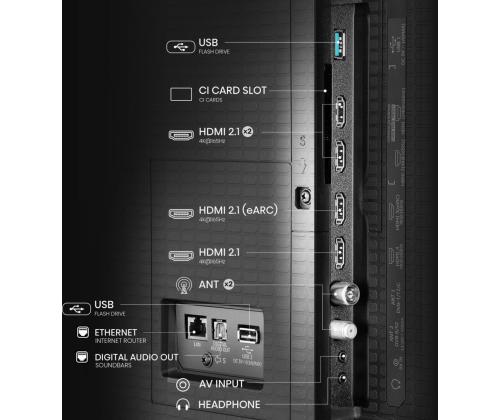 TV Set HISENSE 55 " 4K Ultra HD 3840 x 2160 pixels Flat 16:9 ULED 55U7QPRO