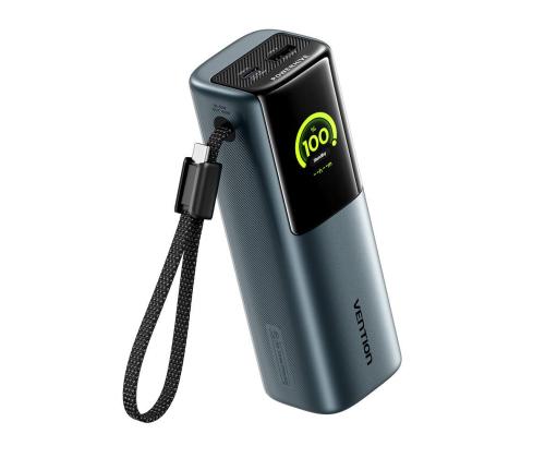 POWER BANK USB 20000MAH 165W/GRAY TFT DISPLAY FKFH0 VENTION