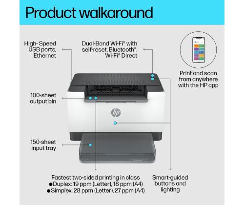 Laser Printer HP Duplex printing Yes 1xNumber of cartridges Paper size A4 8J9K9F#B19