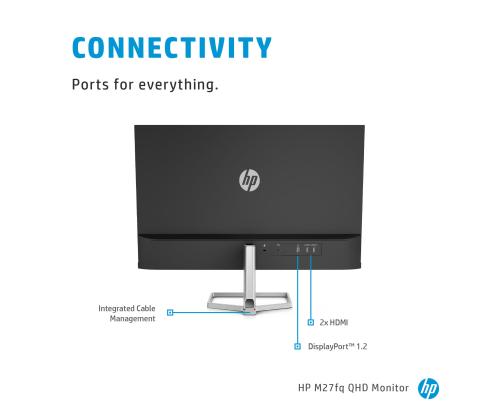 LCD Monitor HP 27 " 2560 x 1440 pixels Quad HD Native aspect ratio 16:9 LCD Flat 2H4B5E9