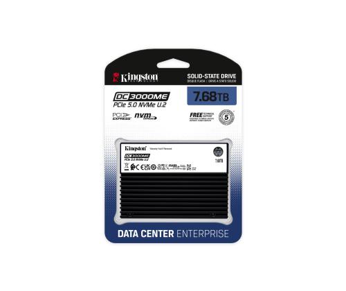 SSD KINGSTON SSD series DC3000ME 7.68TB NVMe NAND flash technology 3D TLC Write speed 10000 MBytes…
