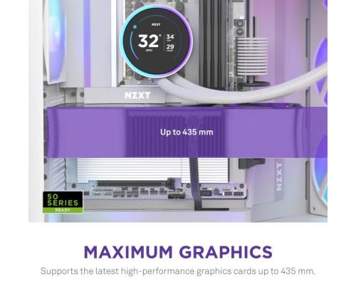 Case NZXT ATX/micro ATX/Mini-ITX/EATX White Midi Tower PC CM-H92FW-R1