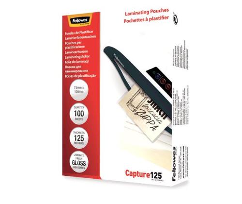 LAMINATOR POUCH GLOSSY/A6 125 100PCS 5307201 FELLOWES