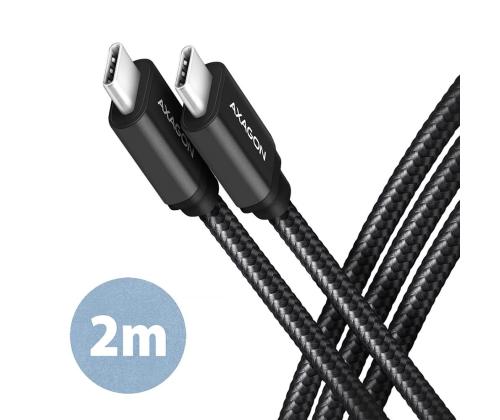 CABLE USB-C TO USB-C 2M 60W/BLACK BUCM3-CM20AB AXAGON