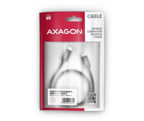 CABLE USB-C TO USB-C 3M 60W/BLACK BUCM3-CM30AB AXAGON