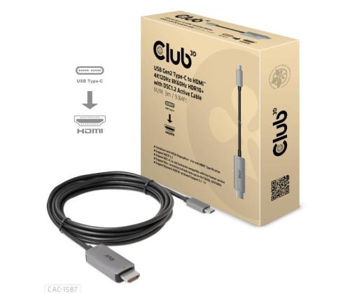 CABLE USB-C TO HDMI 3M/M/M CAC-1587 CLUB3D