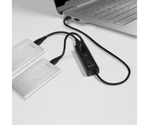 I/O HUB USB3.0 4PORT CHARGING/0.3M HUE-S2B AXAGON