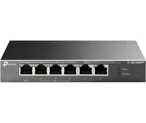 Switch TP-LINK TL-SG1006PP Desktop/pedestal 6x10Base-T / 100Base-TX / 1000Base-T PoE+ ports 4 TL...