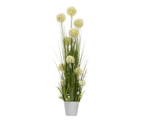 Kunstlill IN GARDEN H120cm, valge hüatsint, rohukõrred potis