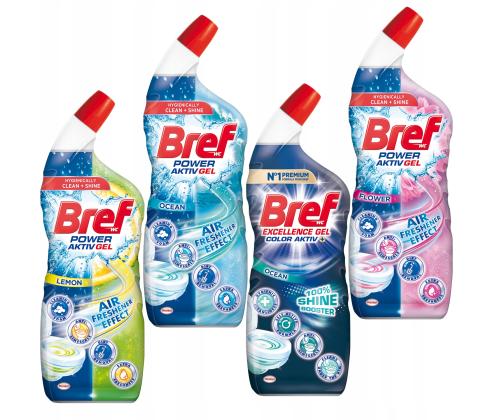 Puhastusvahend tualettruumidesse BREF Fresh Mist, geel 700ml