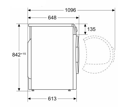 Bosch, Seeria 6, 9 kg, sügavus 61.3 cm, hall - Pesukuivati