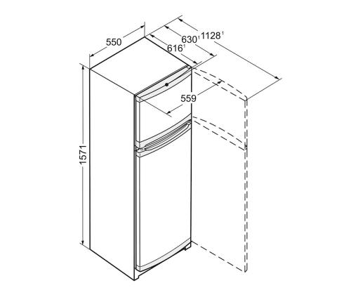 Liebherr, 270 L, kõrgus 158 cm, valge - Külmik