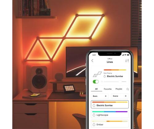 Nanoleaf Lines 60 Degrees Starter Kit, 9 liini - LED valguspaneelid
