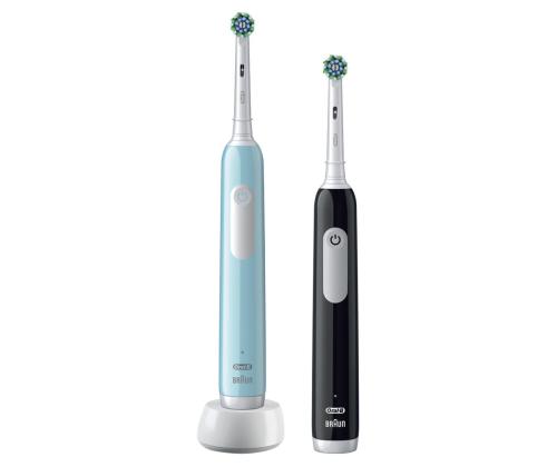 Braun Oral-B Pro Seeria 1, 2 tk, sinine/must - Elektriliste hambaharjade komplekt