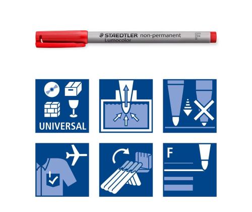 Kilemarker OHP STAEDTLER Lumocolor 316 F 0,6mm maha pestav punane