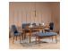 Vina Bench Dark Blue, Walnut
