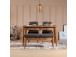 Vina Bench Anthracite, Walnut
