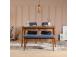 Vina Bench Dark Blue, Walnut