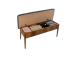 Vina Bench Dark Blue, Walnut