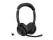 Jabra Evolve2 55 UC Stereo Link390c Wireless Headset, Bluetooth, USB-C, Black