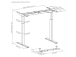 Adjustable Height Table Up Up Bjorn Gray, Table top M Dark Walnut