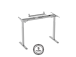 Adjustable Height Table Up Up Bjorn Gray, Table top L White