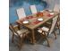 Söögilauakomplekt BALI laud 220x100xH75cm, 6 tooli 60x70xH110cm, tiikpuit