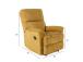 Tugitool GUSTAV manuaalne recliner 80x92xH104cm, kollane