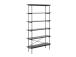 Riiul ANGUS 94x27xH172cm, must, riiulid: must saare melamiin, raam: metall